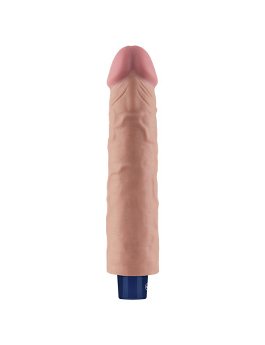 9.5" REAL SOFTEE Rechargeable TPE Vibrating Dildo(Flesh)