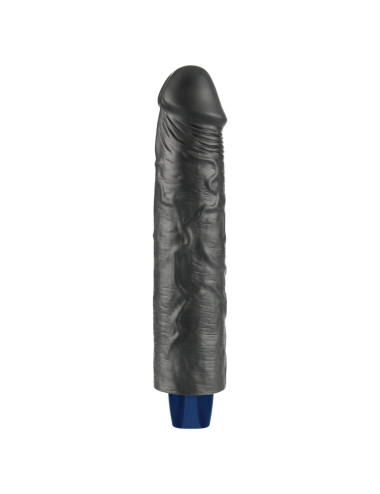 9.5" REAL SOFTEE Rechargeable TPE Vibrating Dildo(Black