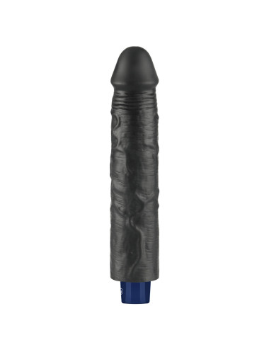 9.5" REAL SOFTEE Rechargeable TPE Vibrating Dildo(Black