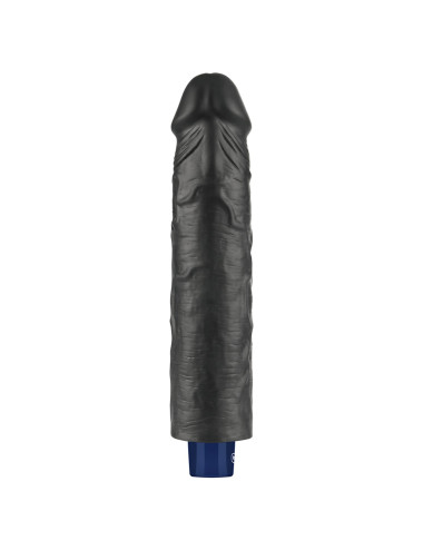 9.5" REAL SOFTEE Rechargeable TPE Vibrating Dildo(Black