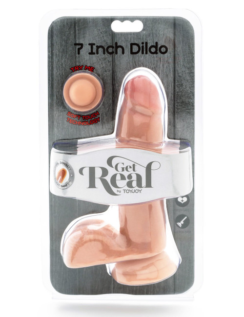 Dildo Realistyczne Dual Density 7 cali z przyssawką Light Skin Tone