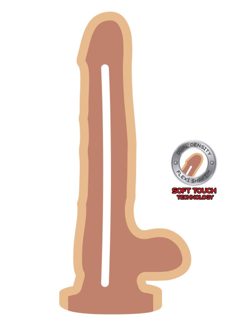 Dildo Realistyczne Dual Density 7 cali z przyssawką Light Skin Tone