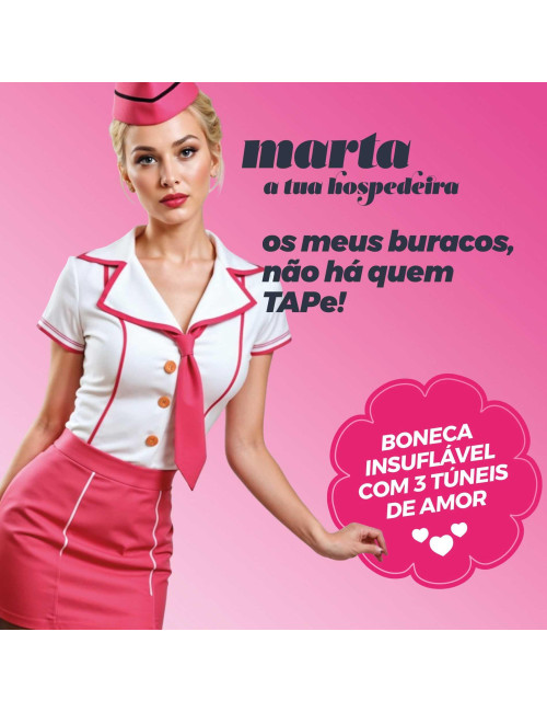 Lalka dmuchana realistyczna Marta Stewardess Blond - Zabawki Lalki Damskie