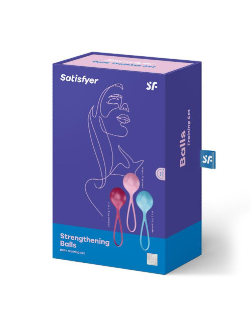 Zestaw Kulki Satisfyer C03 bez wibracji - 3 szt., do ćwiczeń Kegla, bezpieczne dla ciała