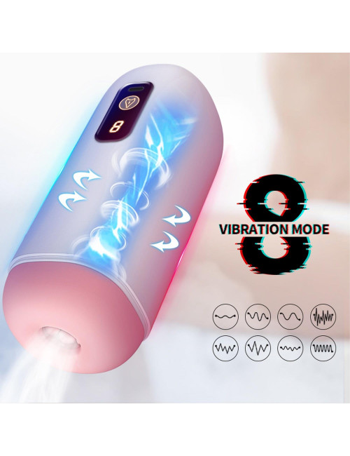 B - Series Fox Masturbator USB z 8 funkcjami wibracji