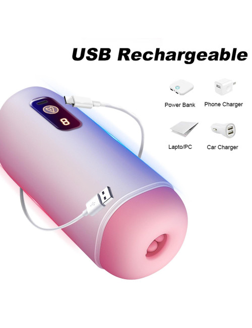 B - Series Fox Masturbator USB z 8 funkcjami wibracji