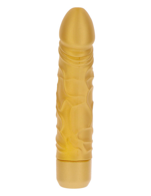 ToyJoy Gold Dicker Original - złoty wibrator silikonowy