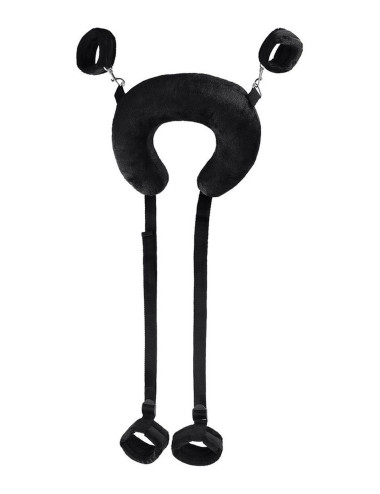 Anonymo fixing sling with pillow, velour, black, 127 cm