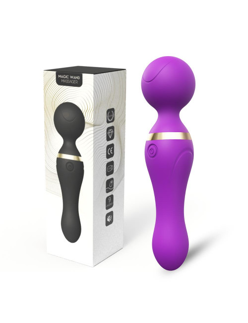 Freeza Purple - masażer wibrator silikonowy, 9 trybów wibracji, wodoodporny, zabawka erotyczna USB