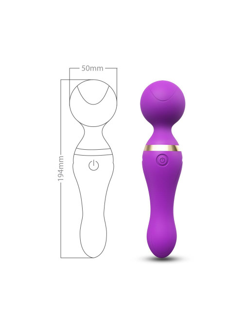Freeza Purple - masażer wibrator silikonowy, 9 trybów wibracji, wodoodporny, zabawka erotyczna USB