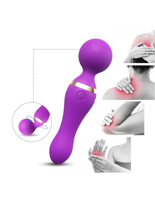 Freeza Purple - masażer wibrator silikonowy, 9 trybów wibracji, wodoodporny, zabawka erotyczna USB