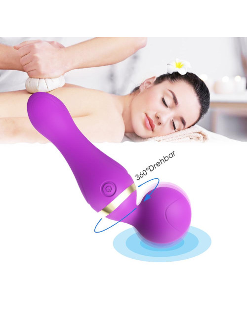 Freeza Purple - masażer wibrator silikonowy, 9 trybów wibracji, wodoodporny, zabawka erotyczna USB
