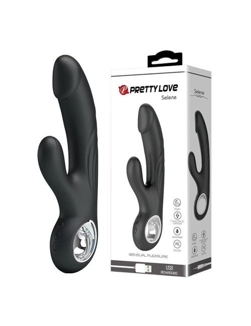 PRETTY LOVE Selene USB Wibrator Punktu G - Czarny, 7 Funkcji