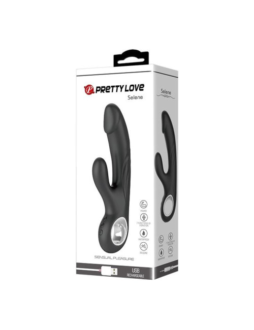 PRETTY LOVE Selene USB Wibrator Punktu G - Czarny, 7 Funkcji