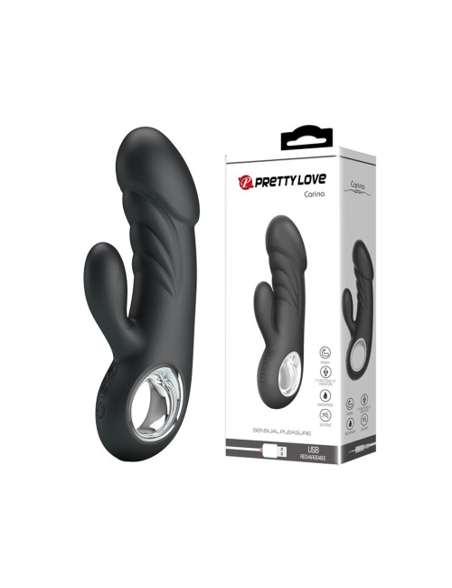 Pretty Love Ansel USB Black - Wibrator Punktu G z 7 trybami, silikonowy, wodoodporny