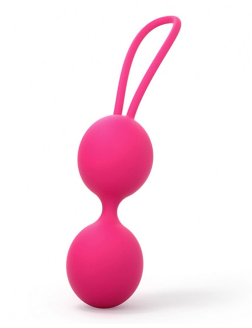 DUAL BALLS MAGENTA – kulki gejszy bez wibracji, silikon, trening mięśni Kegla, różowe