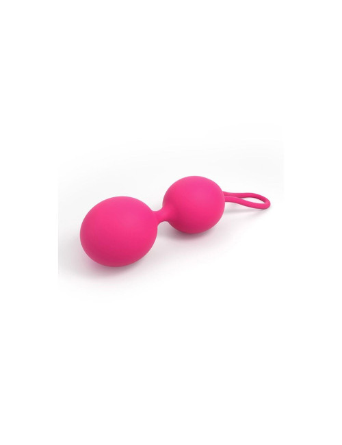DUAL BALLS MAGENTA – kulki gejszy bez wibracji, silikon, trening mięśni Kegla, różowe