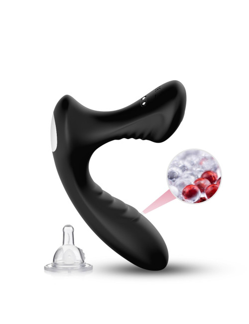 Storm Black Masażer Prostaty – Zabawki Analne i Masażery Prostaty, silikon + ABS, wodoodporne