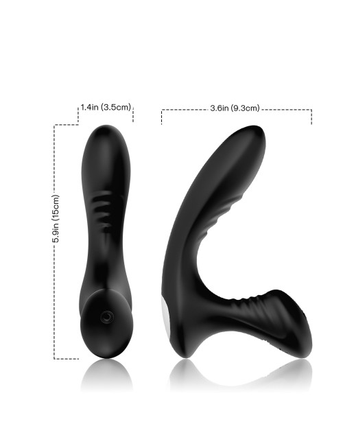 Storm Black Masażer Prostaty – Zabawki Analne i Masażery Prostaty, silikon + ABS, wodoodporne