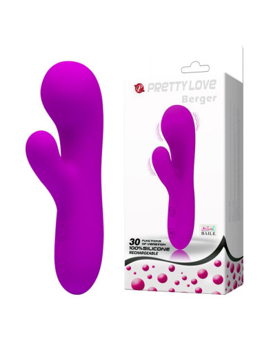 PRETTY LOVE Berger 30 Funkcji - Wibrator Króliczek, Podwójna Stymulacja, Silikon Bezpieczny, Zabawki