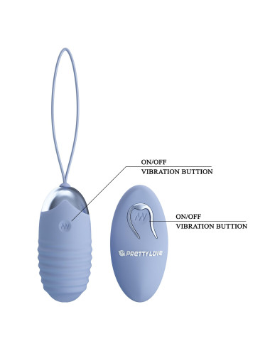 PRETTY LOVE - JESSICA Dream chaser 3, Blue, Wireless remote control 12 vibration functions
