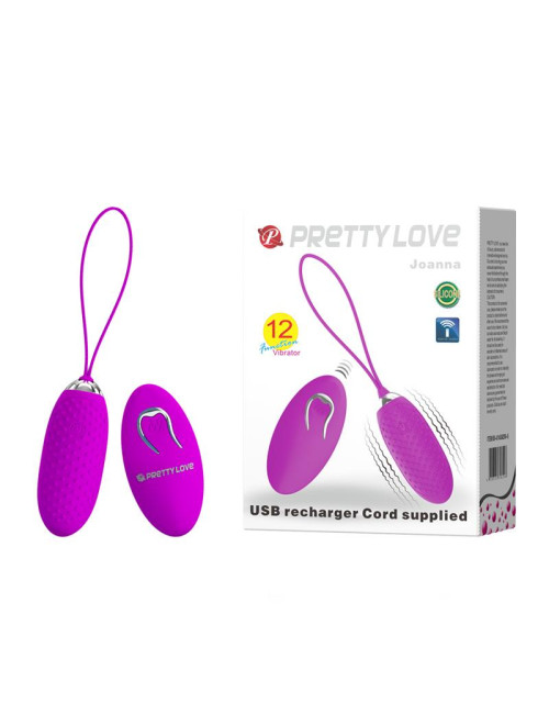 Pretty Love Joanna USB – Bezprzewodowe wibrujące jajko, 12 trybów