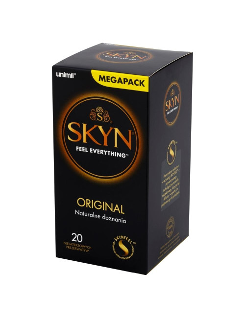 Prezerwatywy Skynfeel Original UNIMIL SKYN BOX 20 - nielateksowe, delikatne