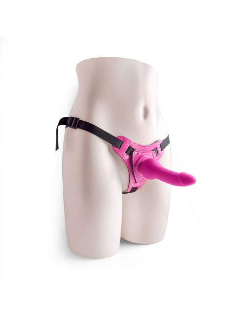 Toyz4Lovers Różowy Strap-On z regulowanym paskiem 14 cm