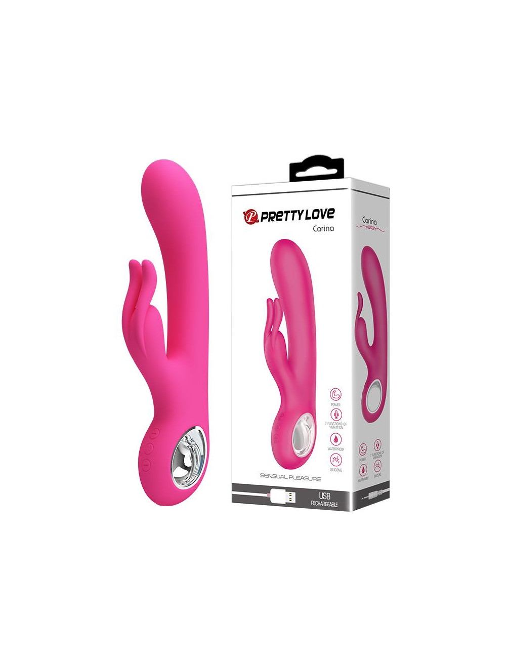 Pretty Love Carina Króliczek Wibrator USB - 7 Funkcji - Zabawki Dla Dorosłych