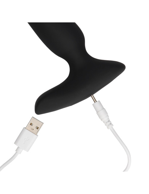 Plug analny z koralikami – wibrujący, z pilotem
