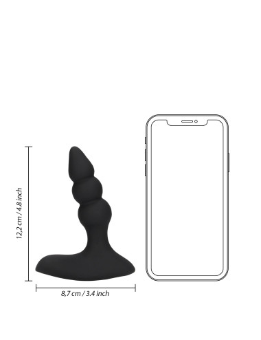 Beaded Vibrating Anal Plug with Remote Control