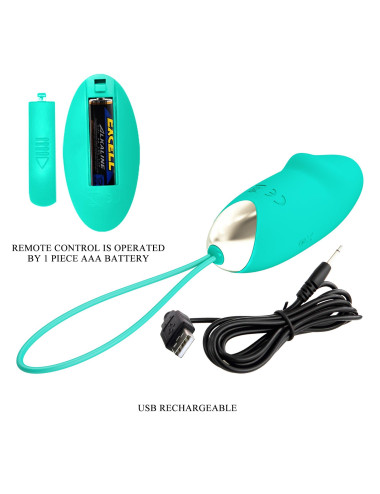 PRETTY LOVE - JULIA Dream chaser 2, Green, Wireless remote control 12 vibration functions