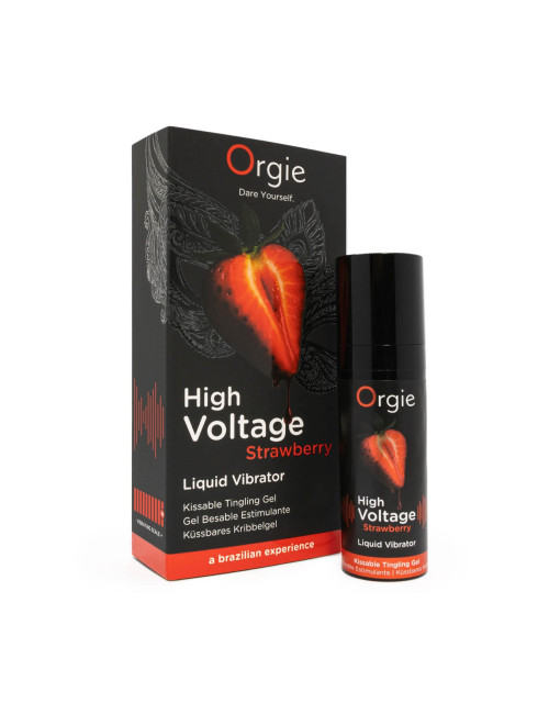High Voltage Strawberry – Afrodyzjakowy Żel Stymulujący 15ml, Smak Truskawkowy