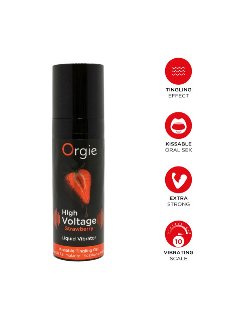 High Voltage Strawberry – Afrodyzjakowy Żel Stymulujący 15ml, Smak Truskawkowy