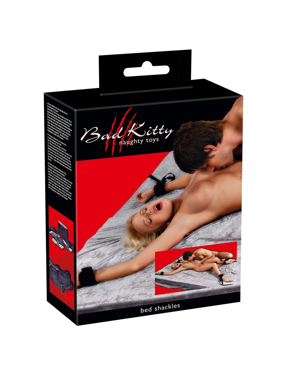 Bed Shackles Bad Kitty – Zestaw 4 Kagańców BDSM do Wiązania na Łóżko