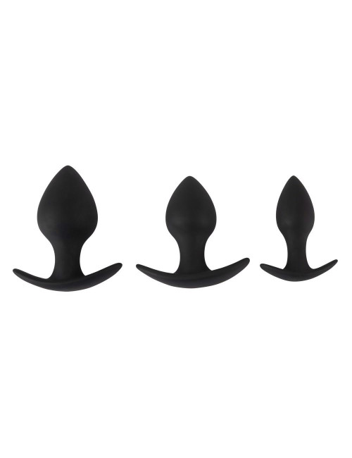 Black Velvets Anal Trainer Set Zestaw 3 wtyczek analnych silikonowych do stopniowanego treningu