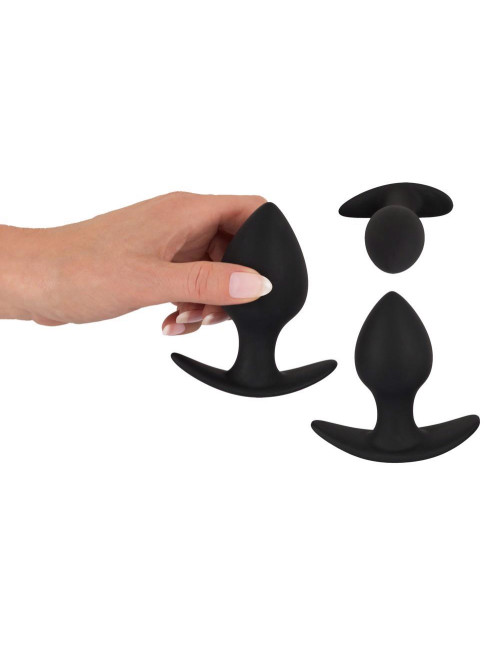 Black Velvets Anal Trainer Set Zestaw 3 wtyczek analnych silikonowych do stopniowanego treningu