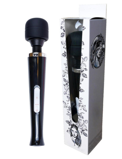 Stymulator Magic Massager Wand USB Black - Wibrator 10 Funkcji, Masażer, Zabawki