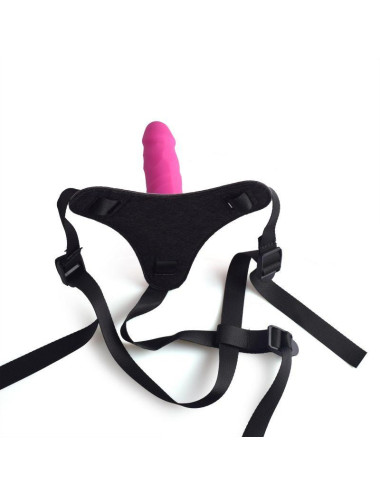 Cintura regolabile strap-on Pink con fallo realistico