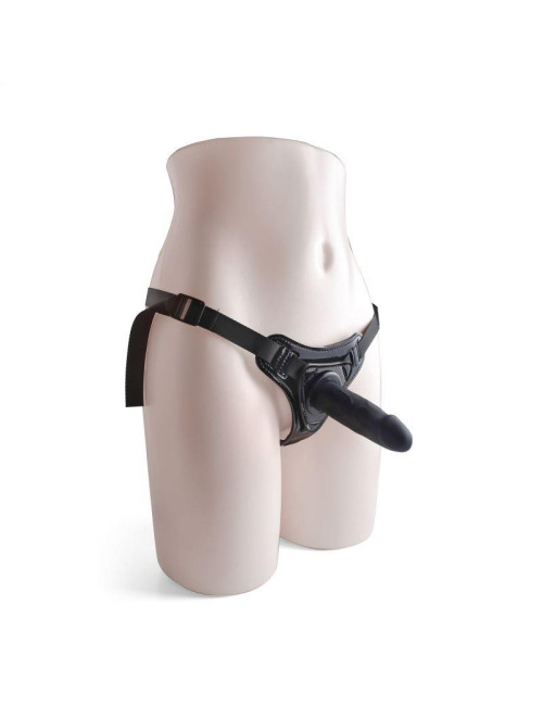 Toyz4lovers Czarny Strap-On z Realistycznym Dildo 10 cm