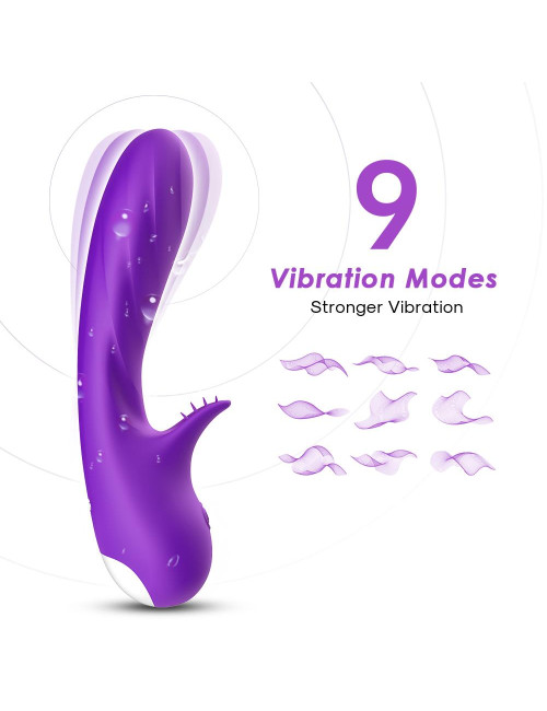 Romance Purple Wibrator Punktu G - Silikon, 9 trybów, wodoodporny, bezpieczny dla ciała