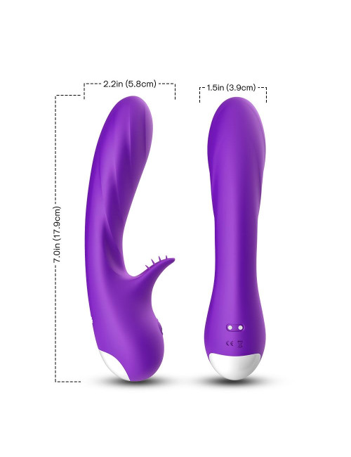 Romance Purple Wibrator Punktu G - Silikon, 9 trybów, wodoodporny, bezpieczny dla ciała