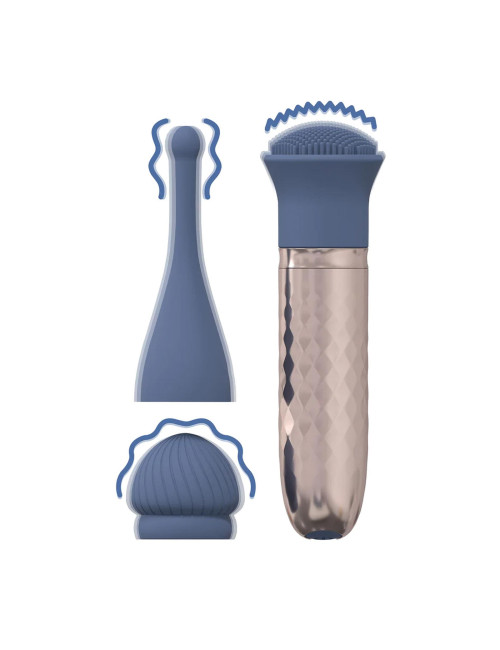 The Thrill - Wibrator Interchangeable 10 trybów, 7000 obr./min, 45 dB, silikonowy, Zabawki dla dorosłych