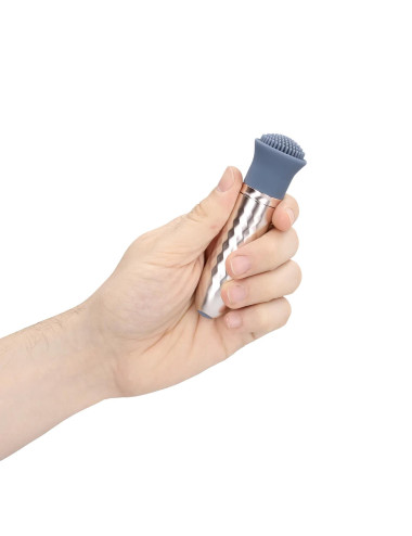 The Thrill - 10 Speed Interchangeable Vibrator - Blue
