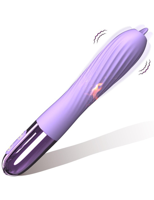 Wibrator Silikonowy USB — 10 trybów + ogrzewanie, wodoodporny, bezpieczny dla ciała – Zabawki, Wibratory, Stymulatory