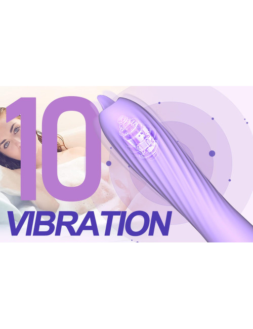 Wibrator Silikonowy USB — 10 trybów + ogrzewanie, wodoodporny, bezpieczny dla ciała – Zabawki, Wibratory, Stymulatory