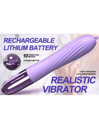 Wibrator-Silicone Vibrator USB, 10 vibration modes, Heating