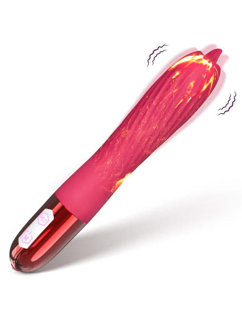 Wibrator Silikonowy USB - 10 trybów wibracji, ogrzewanie, wodoodporny, stymulacja punktu G