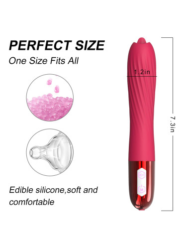 Wibrator-Silicone Vibrator USB, 10 vibration modes, Heating