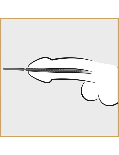 Dip Stick Ripped 6mm – Penis Plug Pas cnoty, Zabawki BDSM, Stal Nierdzewna